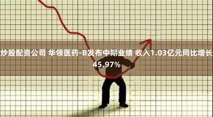 炒股配资公司 华领医药-B发布中期业绩 收入1.03亿元同比增长45.97%